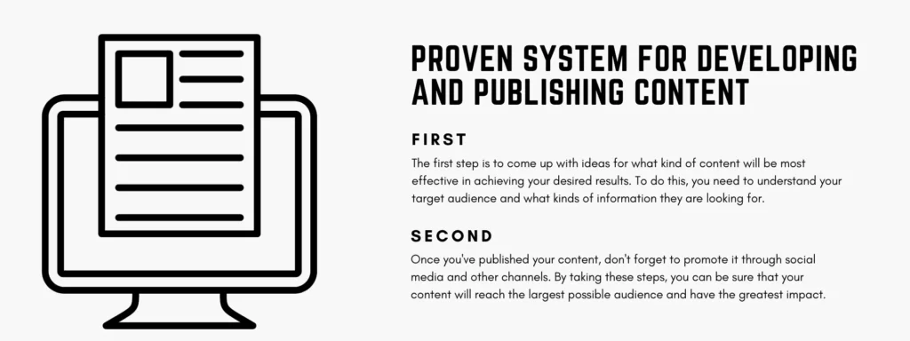 A proven system for developing and publishing content
