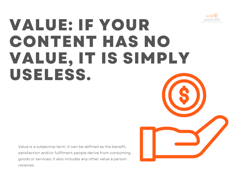 the role of value when creating useful content