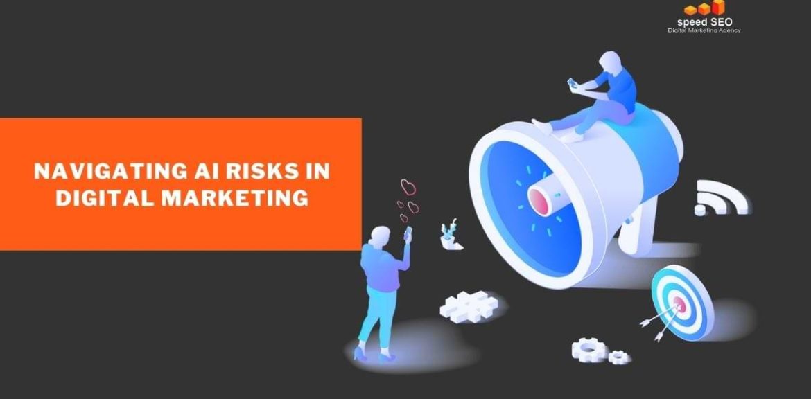 Digital marketer analysing risks and rewards of ai integration in digital marketing strategies