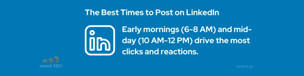 Best hours to post on linkedin